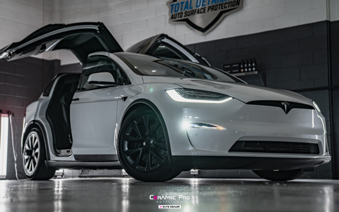 White Tesla Model X – PPF & Ceramic Coating