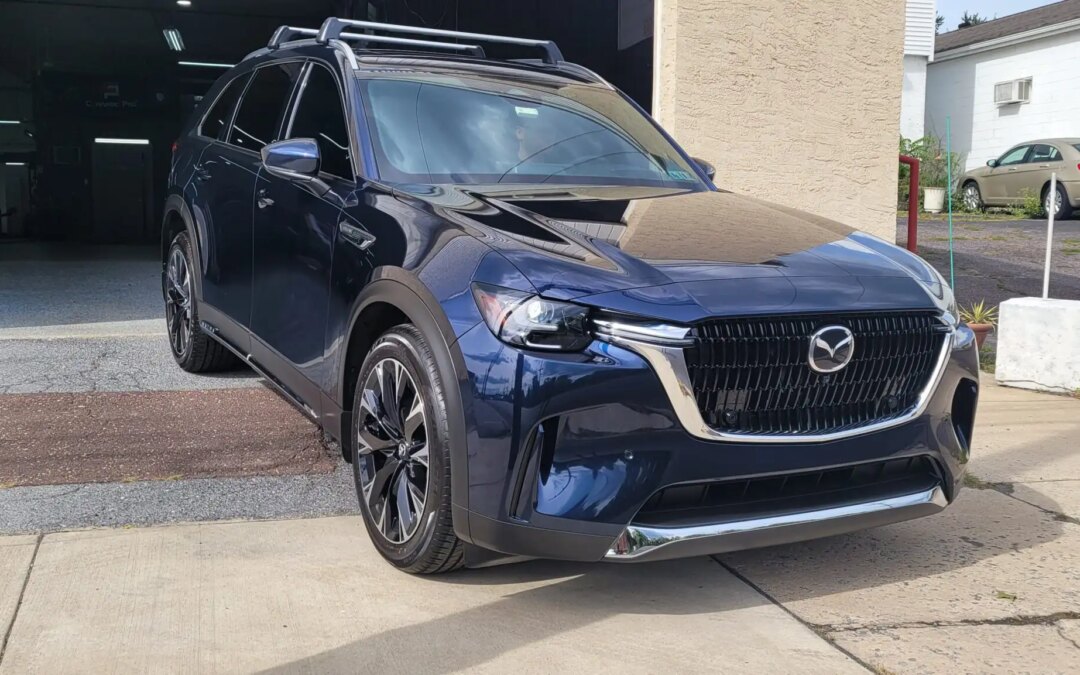 2022 Blue Mazda CX90 PPF, Ceramic Coating & Tint