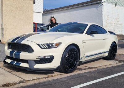 A car getting detailed at Total Detailing Auto Spa.