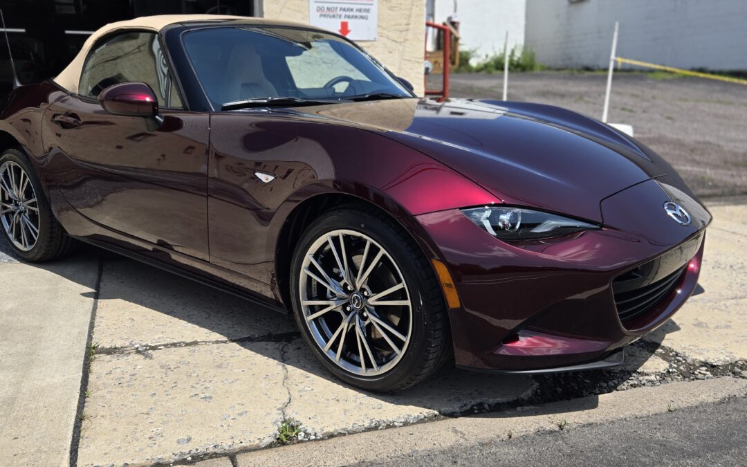 Red/cherry Mazda MX5 Ceramic Coating & PPF